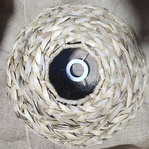 Vintage Woven Lamp Shade Or Hanging Light Pendant . Never Used.